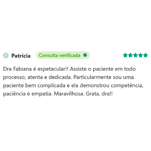 Depoimento Google Dra. Fabiana Pereira Lopes